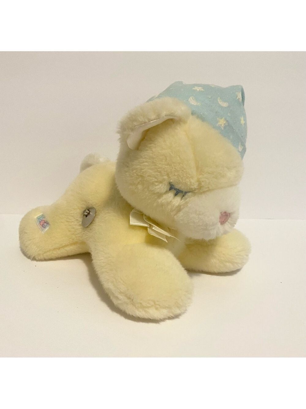 Eden Baby Teddy Bear Plush Pastel Musical Lullaby Stuffed Animal Toy Vintage